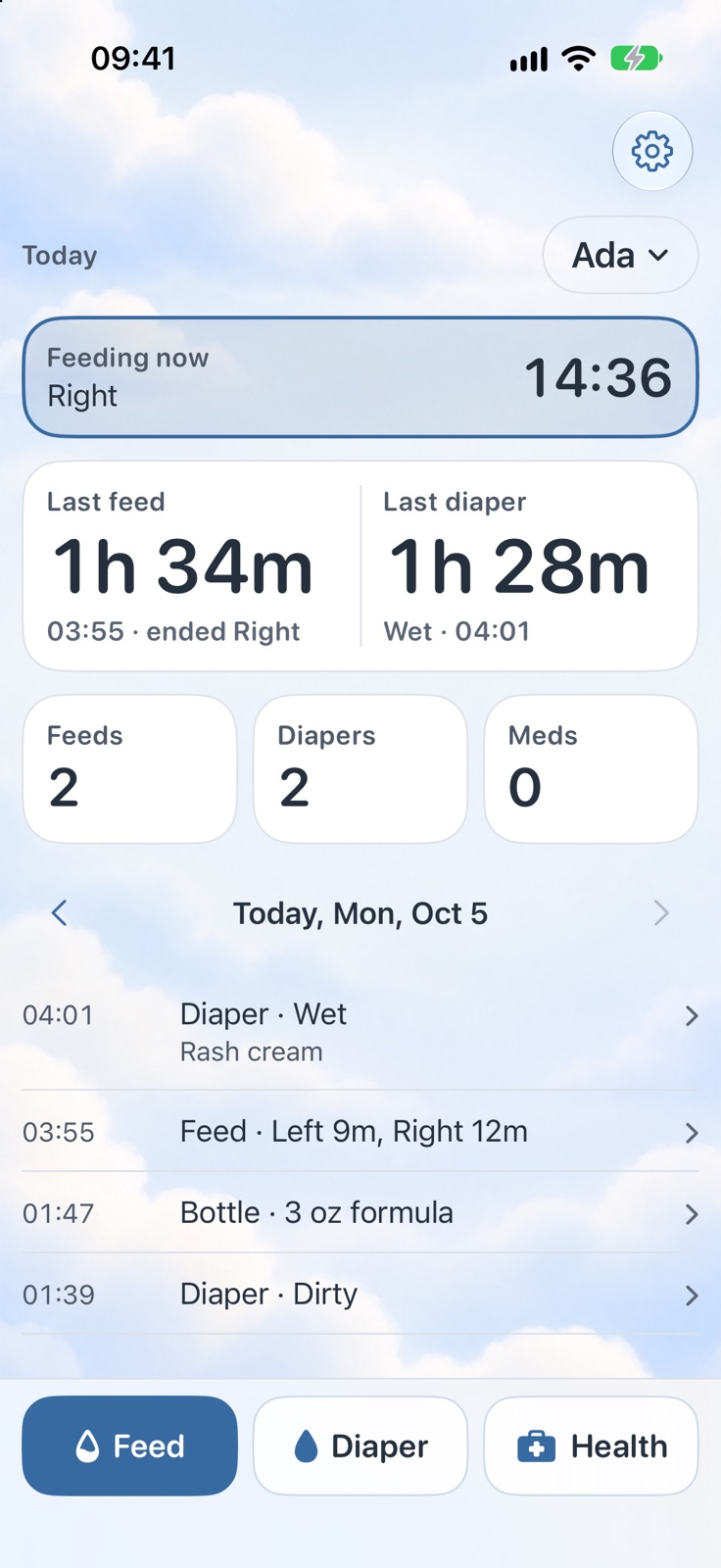 Small Hours: Feeding timer